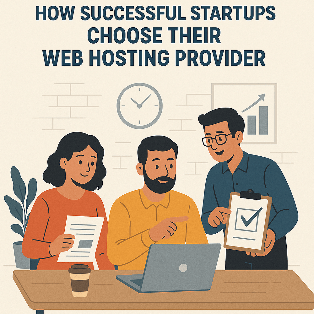 The web hosting selection process of successful startups.